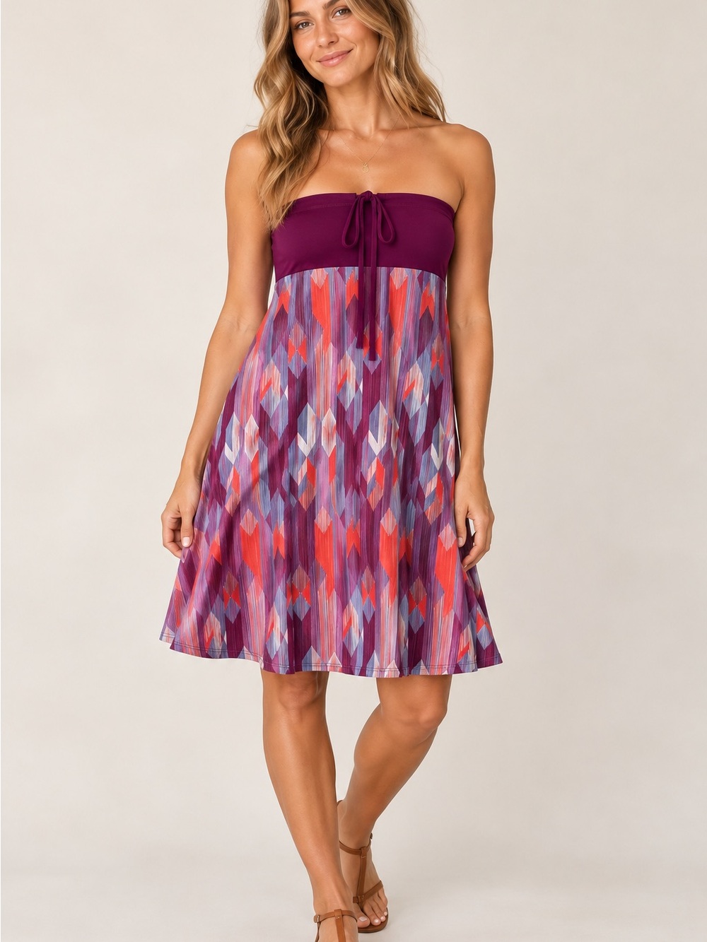 PrAna Solana Convertible Grapevine Gemstone Dress